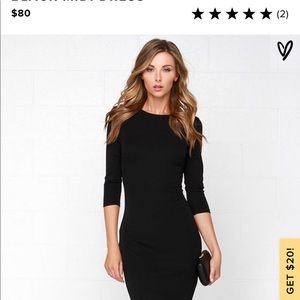 Black Midi Dress-M